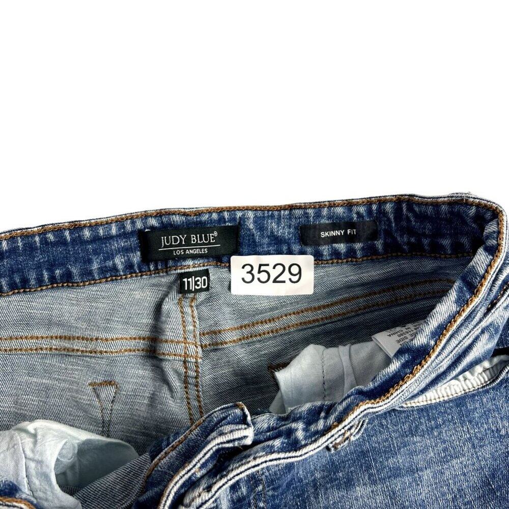 Judy Blue Jeans Womens 11/30 Blue Skinny Fit Acid Wash Stretch Denim JB88158 - Picture 11 of 13